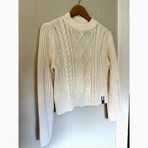 Tommy Hilfiger White Cropped Sweater Size M